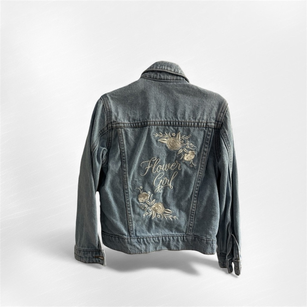 Flower Girl Blue Kids Denim Jacket